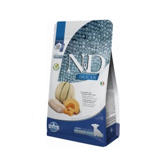 Farmina N&D Ocean Cod, Pumpkin&Cantaloupe Melon Puppy Mini – беззерновий сухий корм з тріскою та динею для цуценят малих порід, 800г