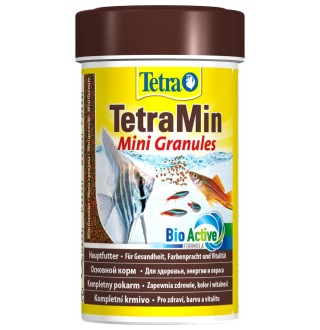 Сухий корм для акваріумних риб Tetra в гранулах «TetraMin Mini Granules» 100 мл (для всіх акваріумних риб)