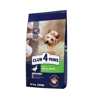 Club 4 Paws Premium Adult Small Breed Duck - Клуб 4 Лапи, сухий корм із качкою для дорослих собак малих порід, 14кг