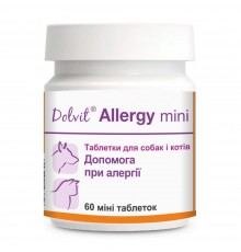 Таблетки для собак та котів Dolfos Dolvit Allergy mini 60 шт