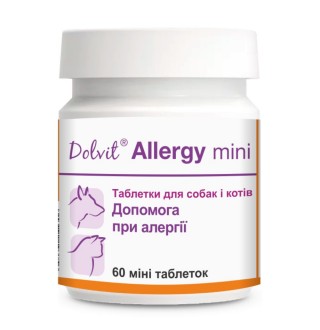 Таблетки для собак та котів Dolfos Dolvit Allergy mini 60 шт