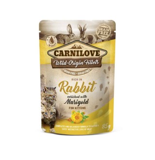Вологий корм для кошенят Carnilove pouch 85 г - кролик та календула