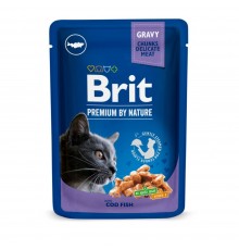 Вологий корм для котів Brit Premium Cat Cod Fish pouch 100 г - тріска