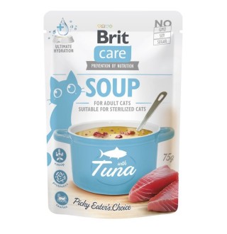 Вологий корм для котів Brit Care Soup pouch 75 г - тунець