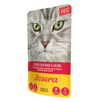 Josera Pate Gulasch vom Rind und Huhn - вологий корм-паштет гуляш з яловичини та курки для котів, 85г