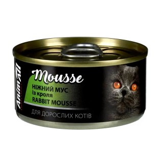 Вологий корм для котів AnimAll Adult 80 г - кролик