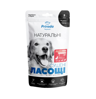 Ласощі для собак Природа Легені сушені 50 г - яловичина