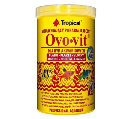 Сухий корм для акваріумних риб Tropical в пластівцях «Ovo-Vit» 1 л (для всіх акваріумних риб)