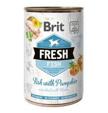 Вологий корм для собак Brit Fresh Fish with Pumpkin 400 г (риба)