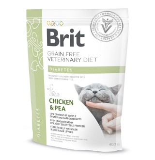Сухий корм для котів, при цукровому діабеті Brit GF Veterinary Diet Diabetes 400 г - курка