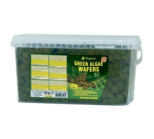 Сухий корм для акваріумних риб Tropical в пластинках «Green Algae Wafers» 5 л (для травоїдних донних риб)