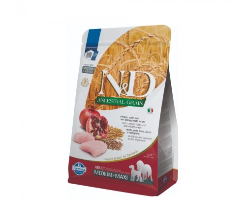 Сухий корм для собак Farmina N&D Low Grain Adult Medium and Maxi 2,5 кг - курка та гранат