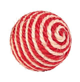 Іграшка для котів Trixie М'яч з брязкальцем d=6 см (сизаль, кольори в асортименті)