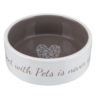 Миска керамічна Trixie «Pet's Home» 300 мл / 12 см (коричнева) - cts