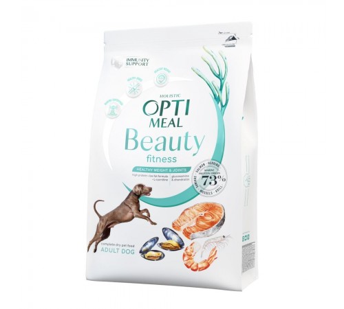 Cухий беззерновий корм для собак усіх порід Optimeal Beauty Fitness Healthy Weight & Joints 1,5 кг (морепродукти)