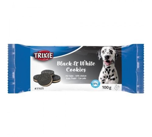 Ласощі для собак Trixie печиво Black & White Cookies, 100 г (курка)