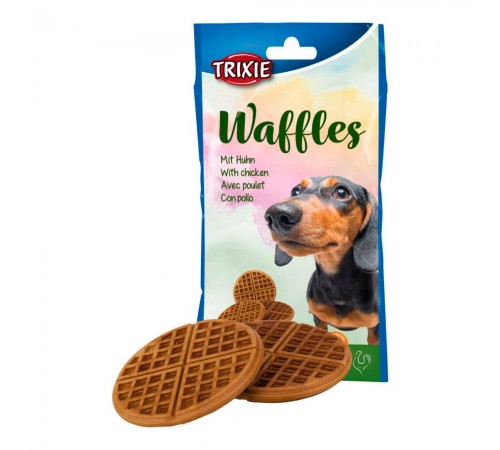 Ласощі для собак Trixie Waffles 7 см, 300 г / 3 шт (курка)