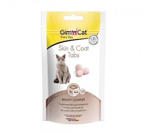 Ласощі для котів GimCat Skin & Coat Tabs 40 г