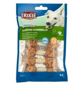 Ласощі для собак Trixie Кістка для чищення зубів Denta Fun 96 г / 6 шт. (курка)