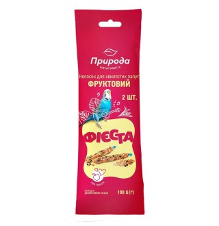 Ласощі для хвилястих папуг Природа Фієста «Колосок» 100 г / 2 шт. (мультифрукт)