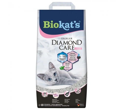 Наповнювач туалета для котів Biokat's Diamond Fresh 8 л (бентонітовий)