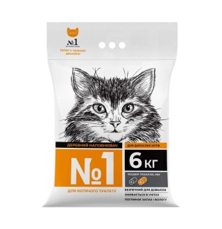 Наповнювач для котячого туалету Collar №1 6 кг - деревинний