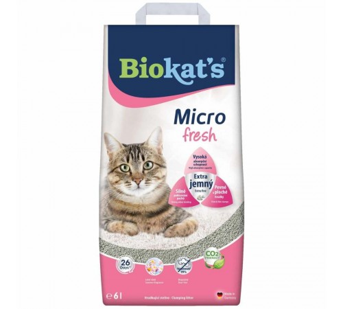 Наповнювач для котячого туалету Biokat's Micro Fresh 6 л - бентонітовий