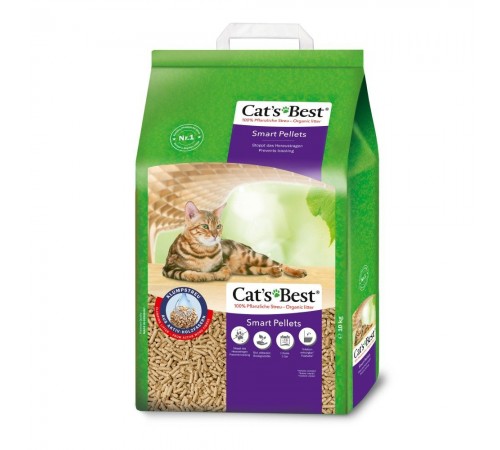Наповнювач для котячого туалету Cat's Best ‎Smart Pellets 10 кг - деревинний
