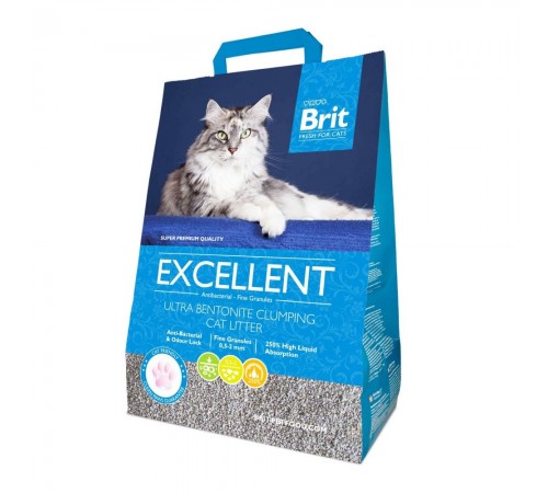 Наповнювач для котячого туалету Brit Fresh Excellent 5 кг - бентонітовий