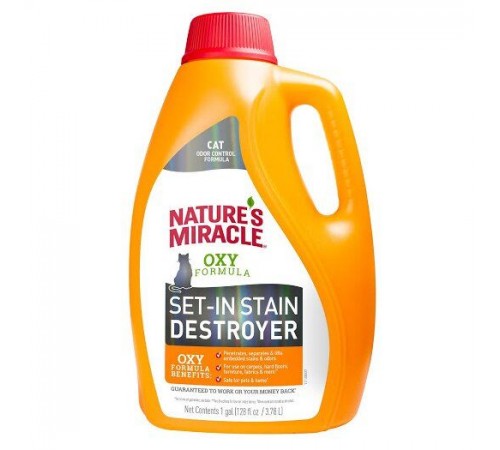 Знищувач плям і запахів котів Nature's Miracle «Set-In Stain Destroyer з формулою активного кисню Oxy Formula» 3,7 л