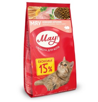Сухий корм для котів Мяу 2 кг - кролик