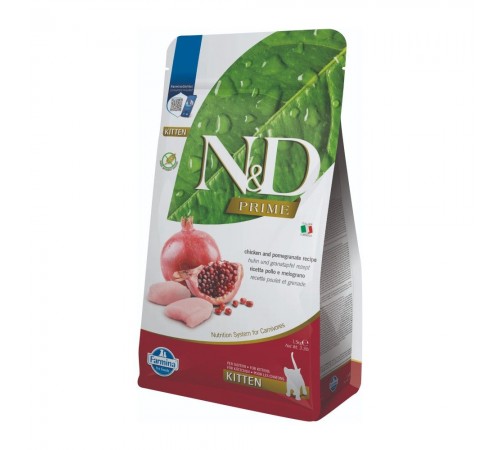 Сухий корм для кошенят Farmina N&D Grain Free Prime 1,5 кг - курка та гранат