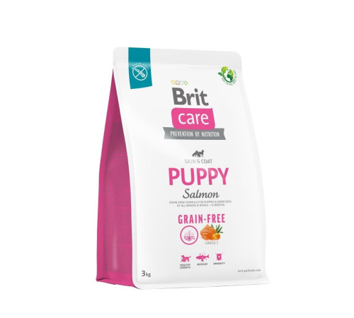 Сухий корм для цуценят Brit Care Dog Grain-free Puppy 3 кг - лосось