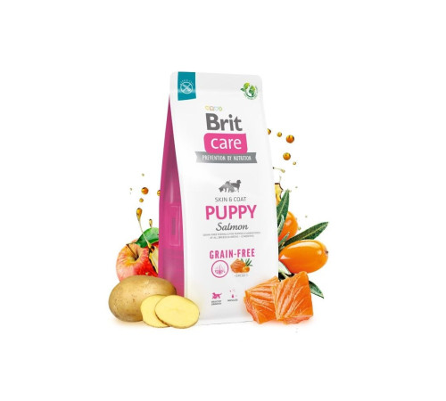 Сухий корм для цуценят Brit Care Dog Grain-free Puppy 3 кг - лосось