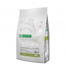 Сухий корм для цуценят Nature's Protection Superior Care White Dogs Grain Free Junior Small and Mini Breeds 1,5 кг - біла риба