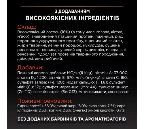 Сухий корм для котів Pro Plan Adult 1+ Vital Functions 400 г - лосось