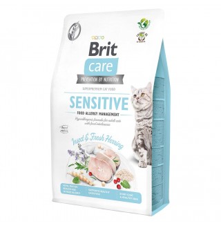 Brit Care Cat Sensitive Insect&Fresh Herring – сухий беззерновий корм з комахами та оселедцем для котів з чутливим травленням, 2кг