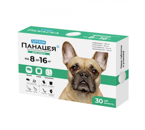 Таблетки для собак COLLAR Superium Панацея від 8 до 16 кг, 1 шт