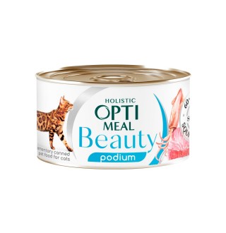 Вологий корм для котів Optimeal Beauty Podium 70 г (тунець та кальмари)