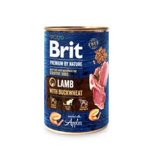 Brit Premium by Nature Lamb with Buckwheat - консервований корм-паштет з ягням та гречкою для собак, 400г