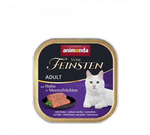 Вологий корм для котів Animonda Vom Feinsten Adult 100 г - курка та морепродукти