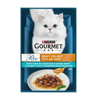 Purina Gourmet Perle - вологий корм Гурме, міні-філе з тунцем в соусі для котів, 85г