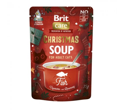 Вологий корм для котів Brit Care Christmas Fish Soup 75 г - риба