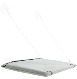 Лежак Trixie для вікна з кріпленнями велюр 50 х 30 см - сірий