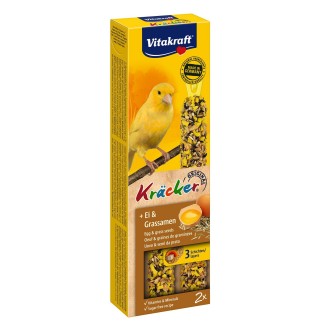 Ласощі для канарок Vitakraft «Kracker Original + Egg & Grass Seeds» 54 г / 2 шт. (яйце та насіння)