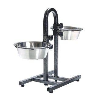 Стійка з мисками для собак Trixie 2 x 2,8 л / 24 см, h=43 см