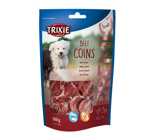 Ласощі для собак Trixie PREMIO Beef Coins 100 г (яловичина)