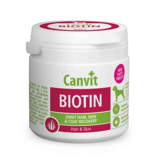 Canvit Biotin - вітамінний комплекс для шкіри, шерсті і пазурів малих і середніх порід собак, 100г