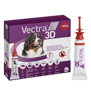 Vectra 3D by Ceva - Вектра 3Д протипаразитарні краплі від бліх та кліщів на холку для собак 40-65кг