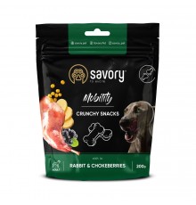 Ласощі для собак Savory 200 г - кролик та чорноплідна горобина
